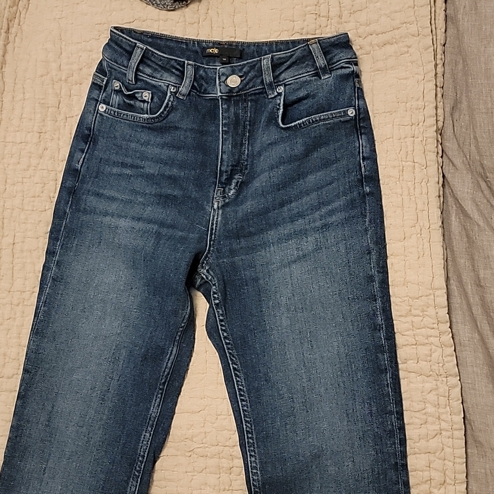 Maje scallop hem jeans. Size 38.